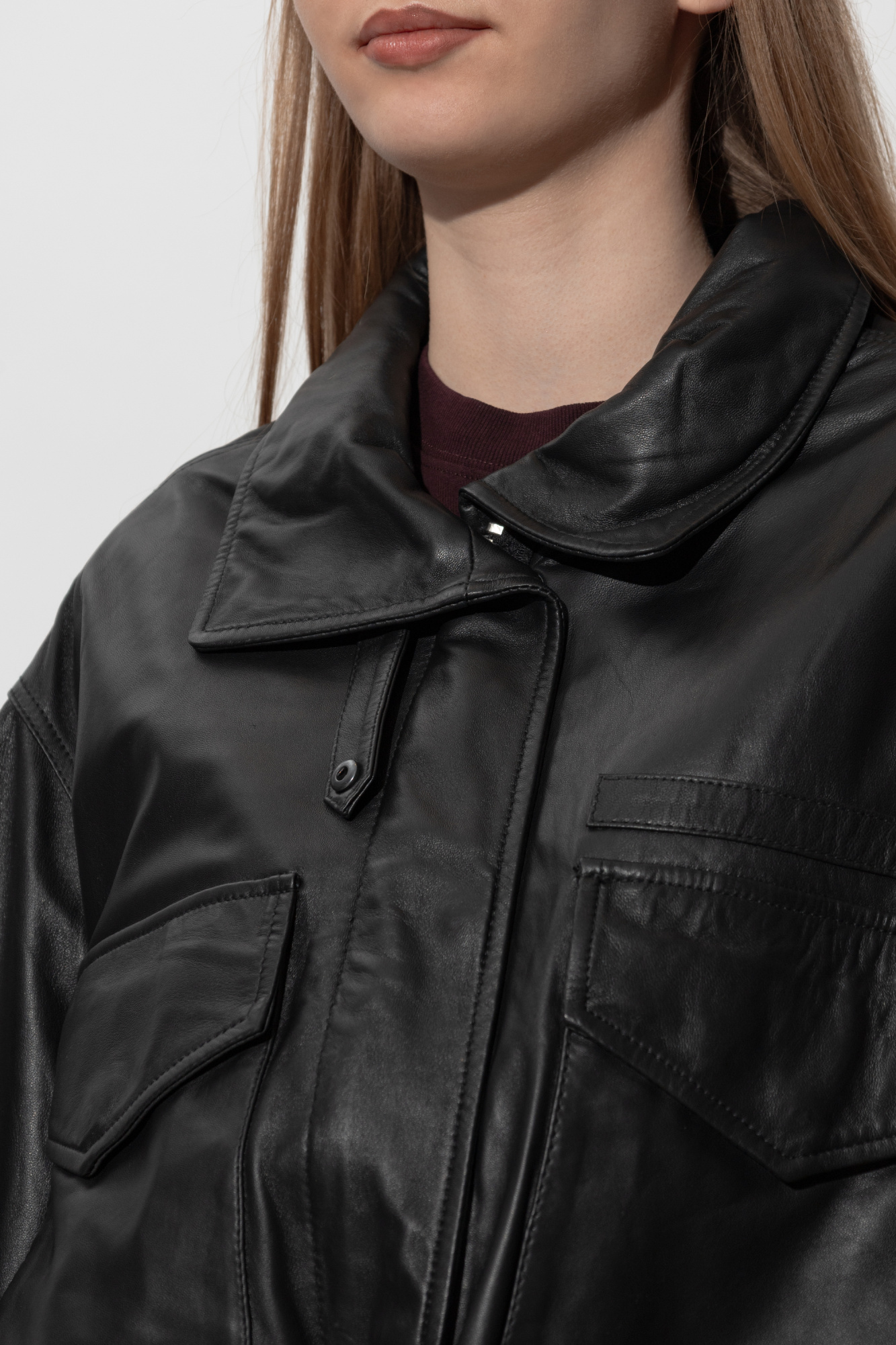 AllSaints 'Clay' leather jacket | Women's | Vitkac
